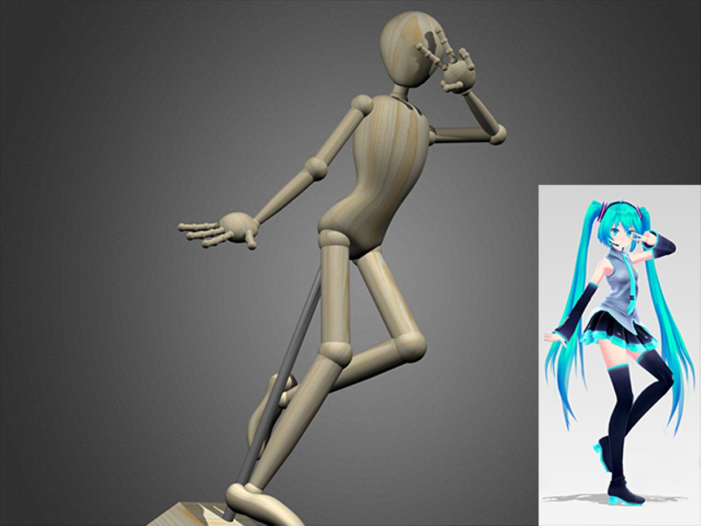 Stick Figure Model Maya